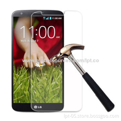 2.5D Round Edges Tempered Glass Screen Protector for LG G2 with 9H Hardness/Perfect Anti-scratch